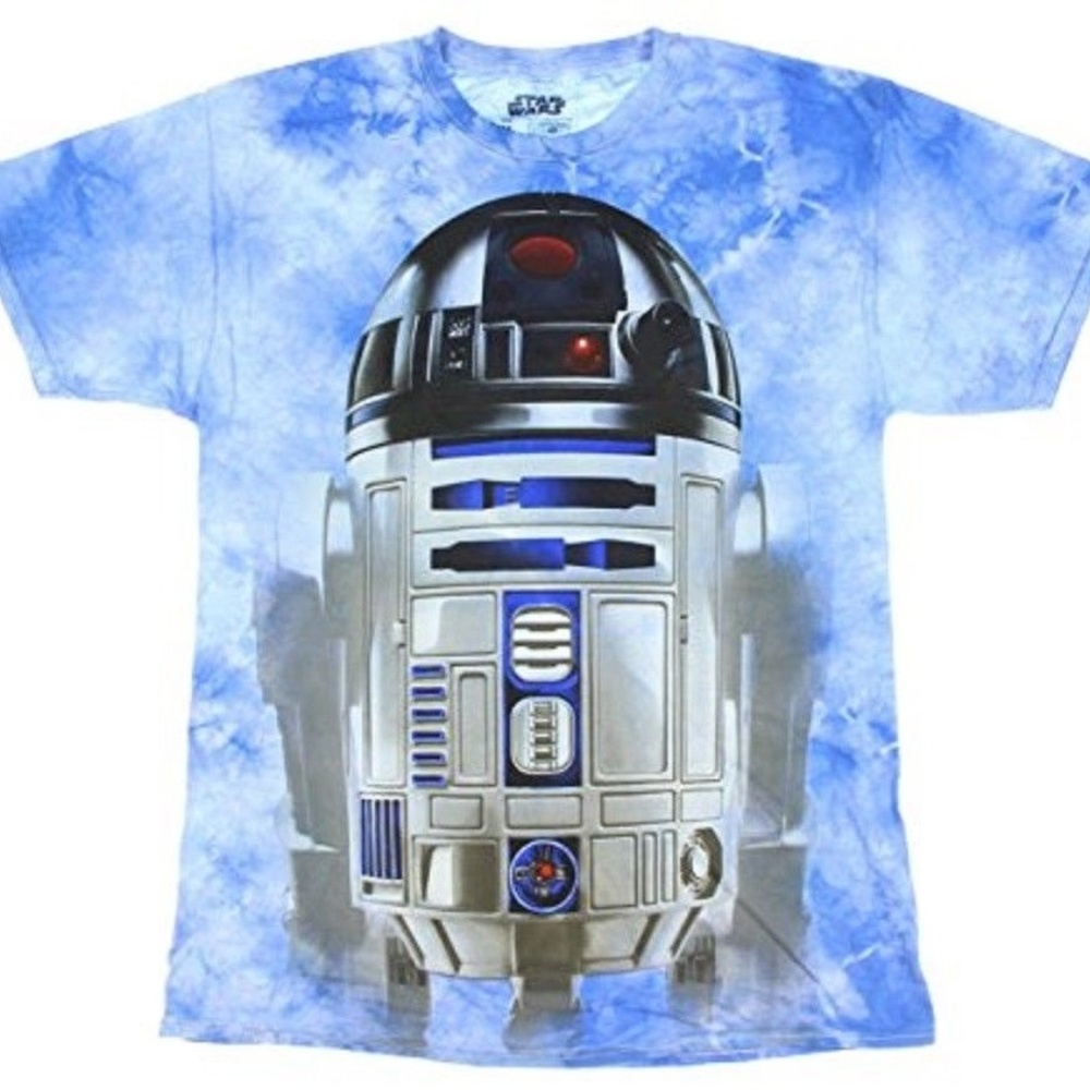 STAR WARS R2-D2 MEN'S COTTON SMALL BLUE TEE